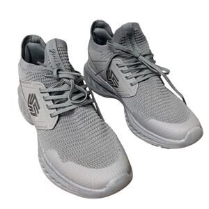 Giniros Womens Size 8 Gray Mesh Slip On Walking Running Breathable Sneaker Shoes